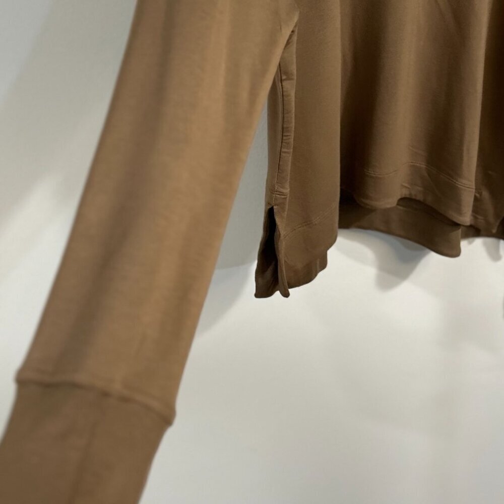 Athleta Coaster Luxe Recover High Hip Sweatshirt in Clay Color Size XL - Picture 6 of 8